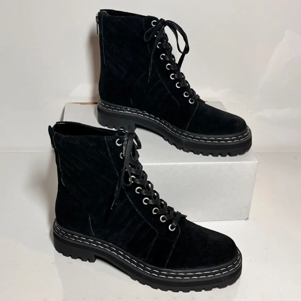 Vince Camuto x Fashion Jackson Puchenie Suede Lace-Up Hiker Boots - Picture 4 of 6